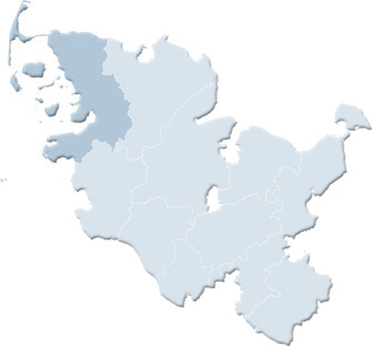 Karte Kreis Nordfriesland